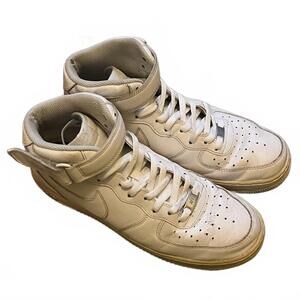 Nike - Air Force 1 Mid ‘07 White Men’s Sneakers Shoes Strap Size 11 - 315123-111